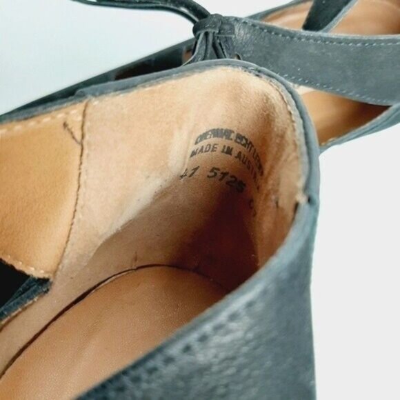 PAUL GREEN Prague Handmade Gladiator Cut Out Lace-up Suede Heels Sz 8 - Picture 14 of 15